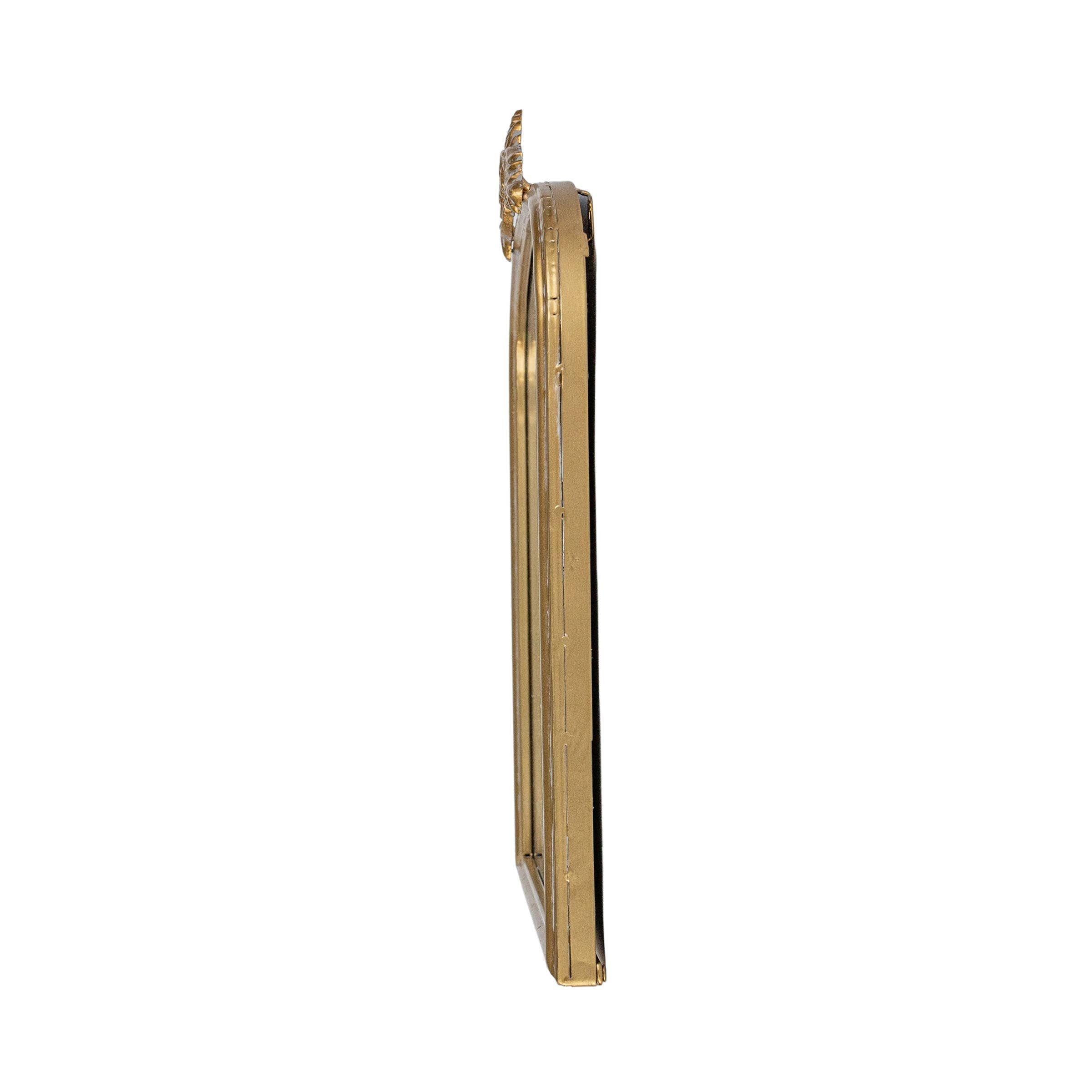 Foreside Home & Garden - Aria Antique Vintage Brass Wall Mirror Metal