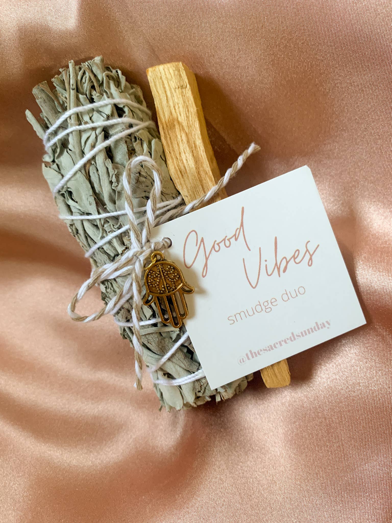Sacred Sunday - 'GOOD VIBES' Smudge Duo [White Sage + Palo Santo]