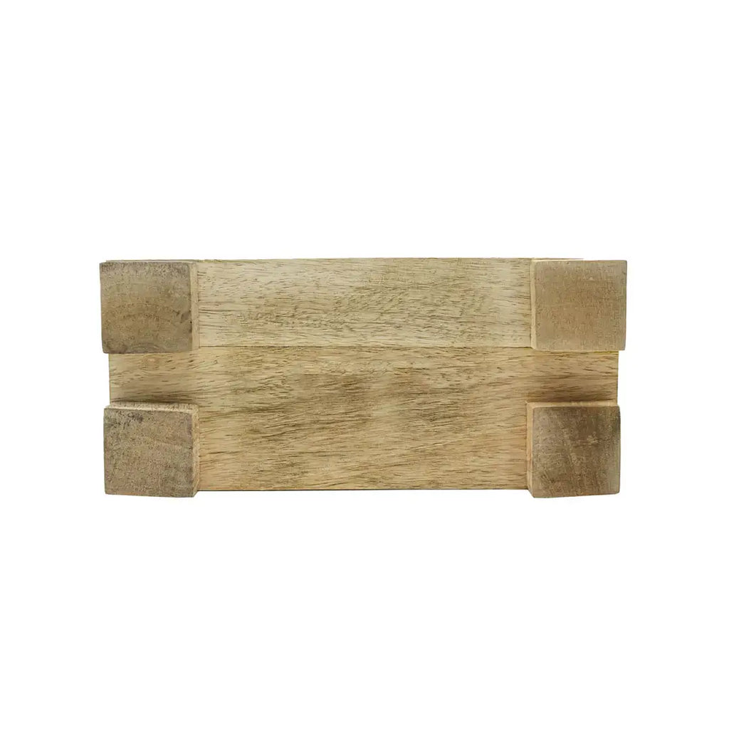Foreside Home & Garden - Hazel 3 Glass Bud Vase With Wood Tray