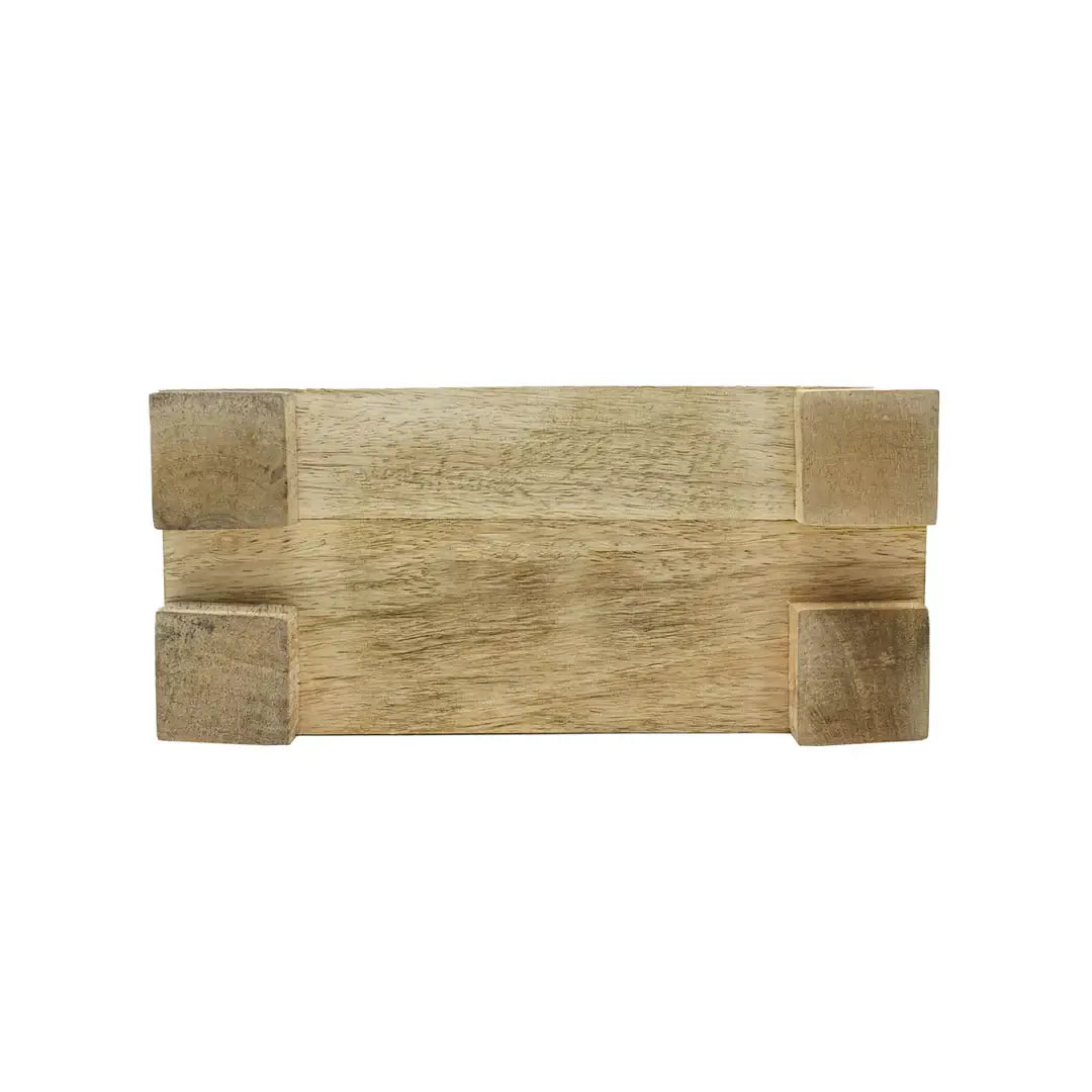 Foreside Home & Garden - Hazel 3 Glass Bud Vase With Wood Tray