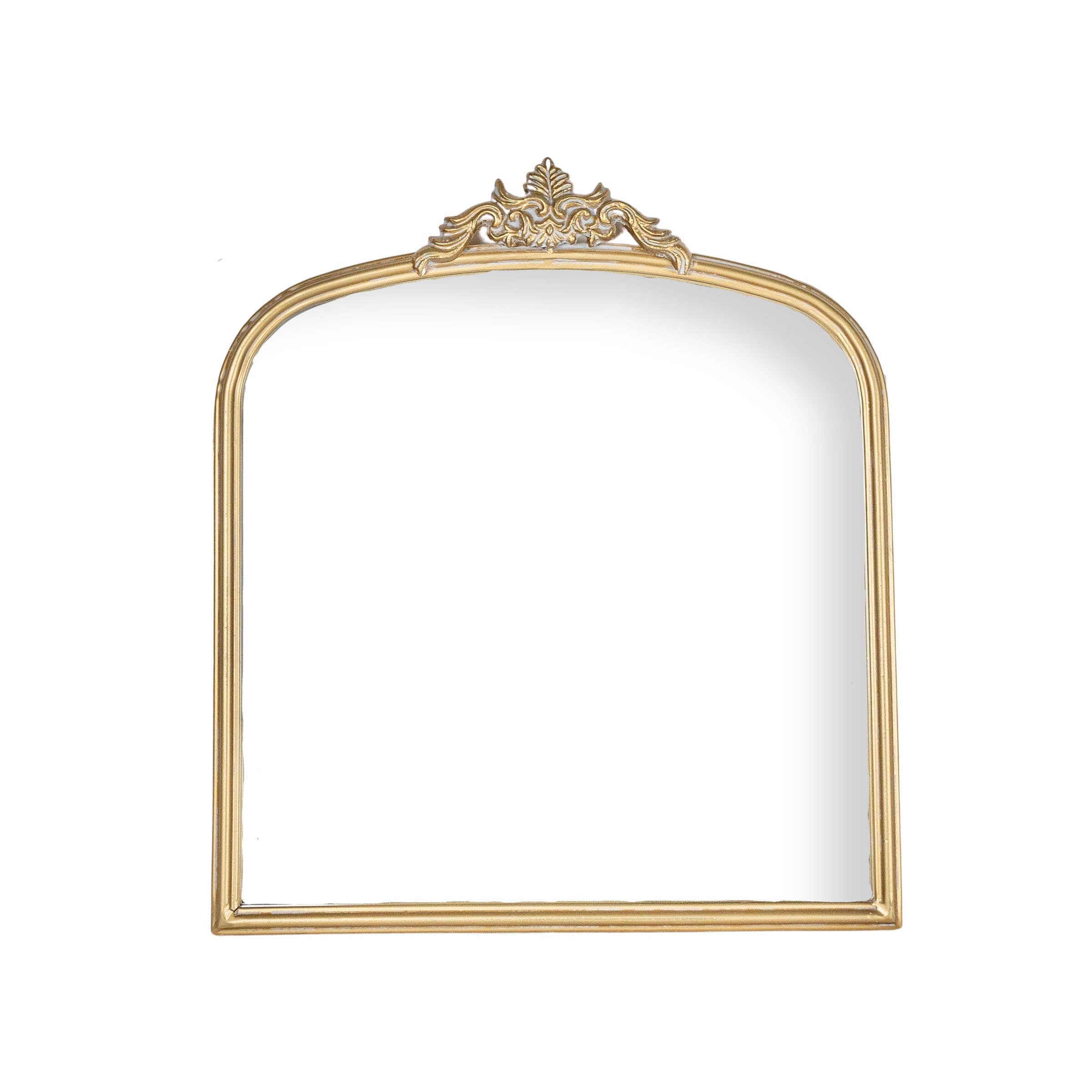 Foreside Home & Garden - Aria Antique Vintage Brass Wall Mirror Metal