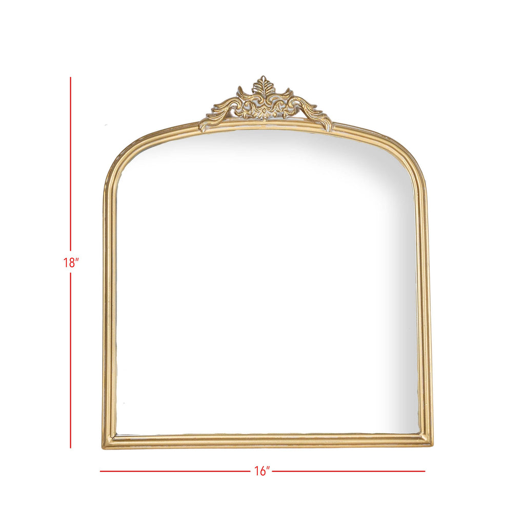 Foreside Home & Garden - Aria Antique Vintage Brass Wall Mirror Metal