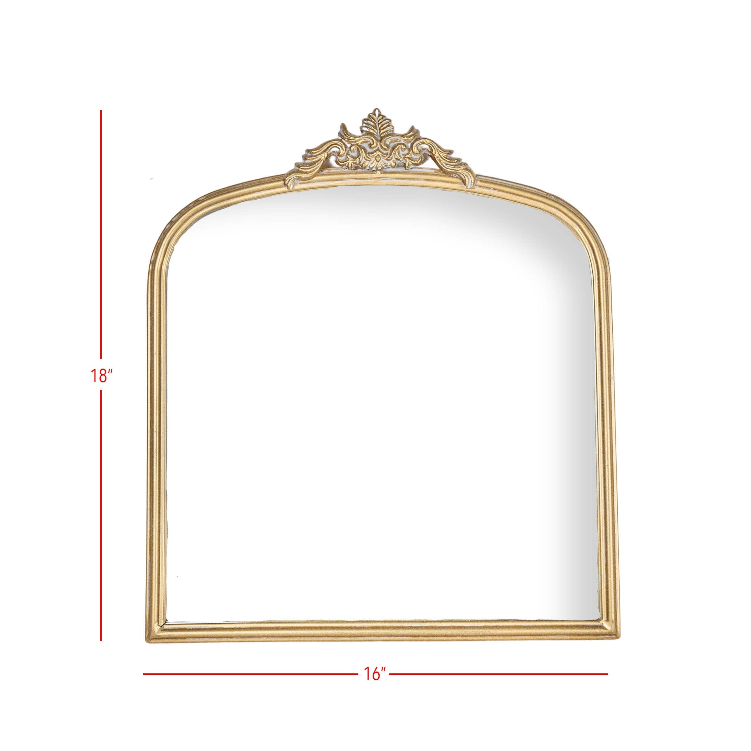 Foreside Home & Garden - Aria Antique Vintage Brass Wall Mirror Metal
