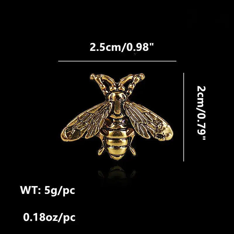 Retro Golden Bee Brooch - Creative jewelry Accessory Gift
