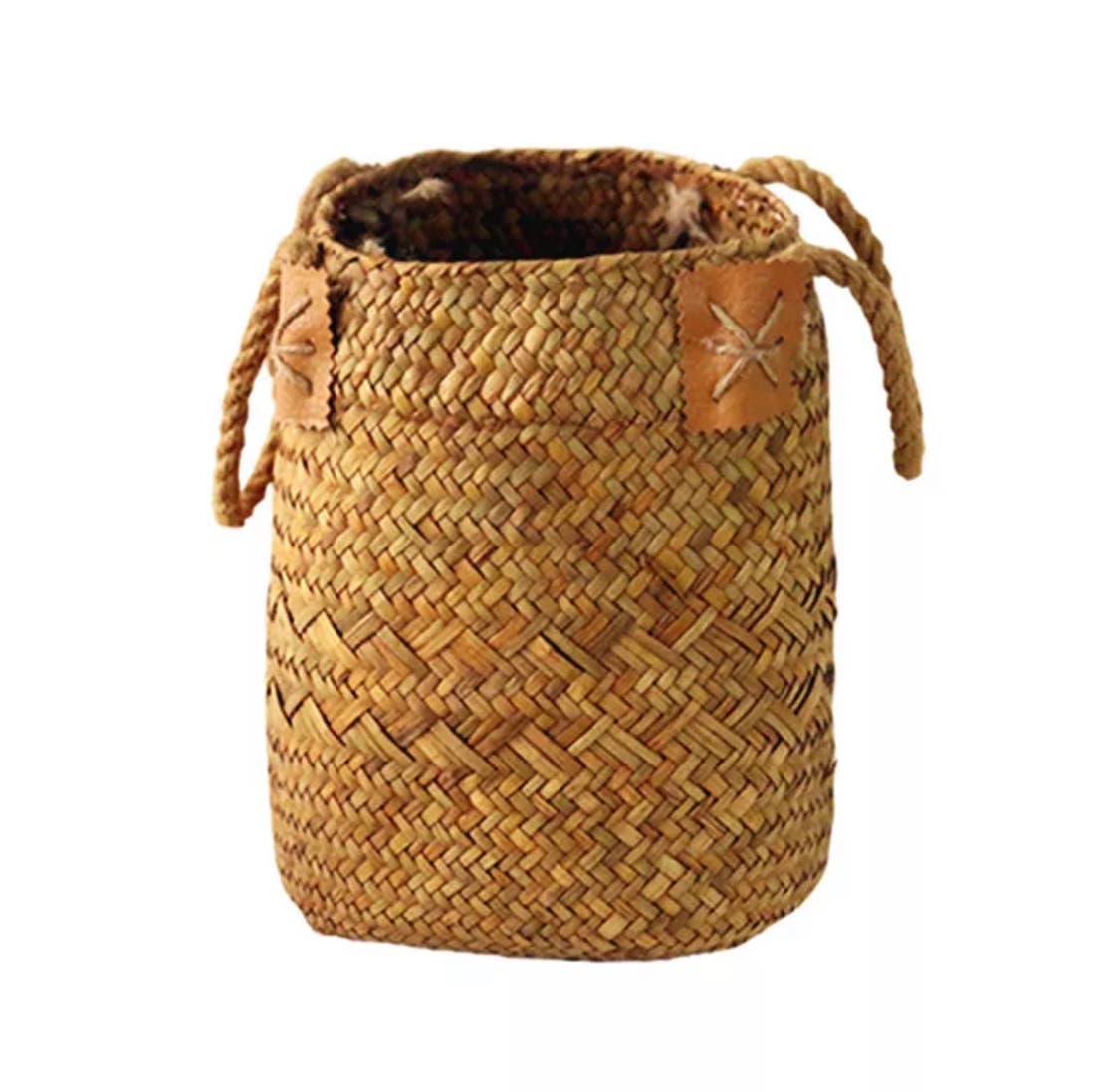 GreenWave - Seagrass woven boho storage flower basket (medium)