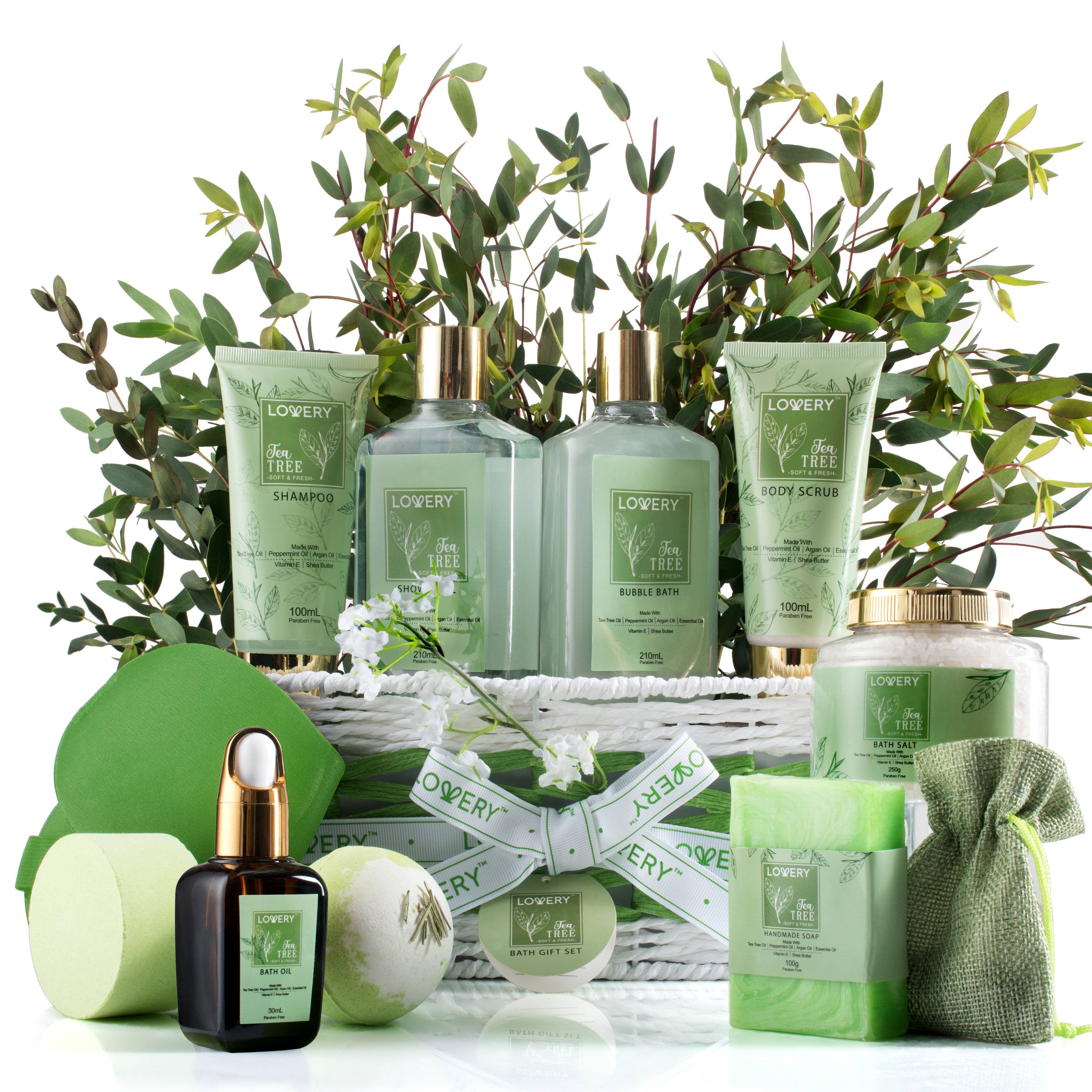 Lovery - Tea Tree Bath & Body Set - Luxury Aromatherapy Home Spa Set