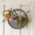 Foreside Home & Garden - SALE - Rustic Round Farmhouse Galvanized Metal Wall Planter