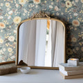 Foreside Home & Garden - Aria Antique Vintage Brass Wall Mirror Metal