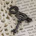 Factory Direct Craft - 1-3/8" Vintage Look Heart Skeleton Keys (Pack of 2 keys)