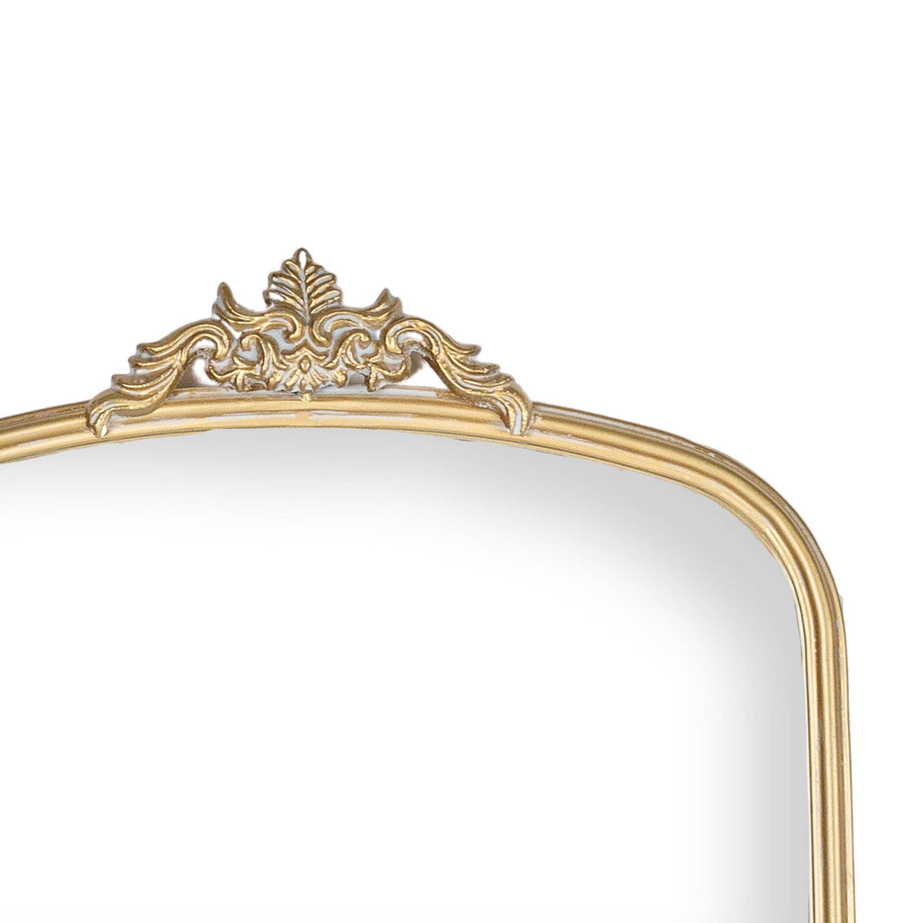 Foreside Home & Garden - Aria Antique Vintage Brass Wall Mirror Metal