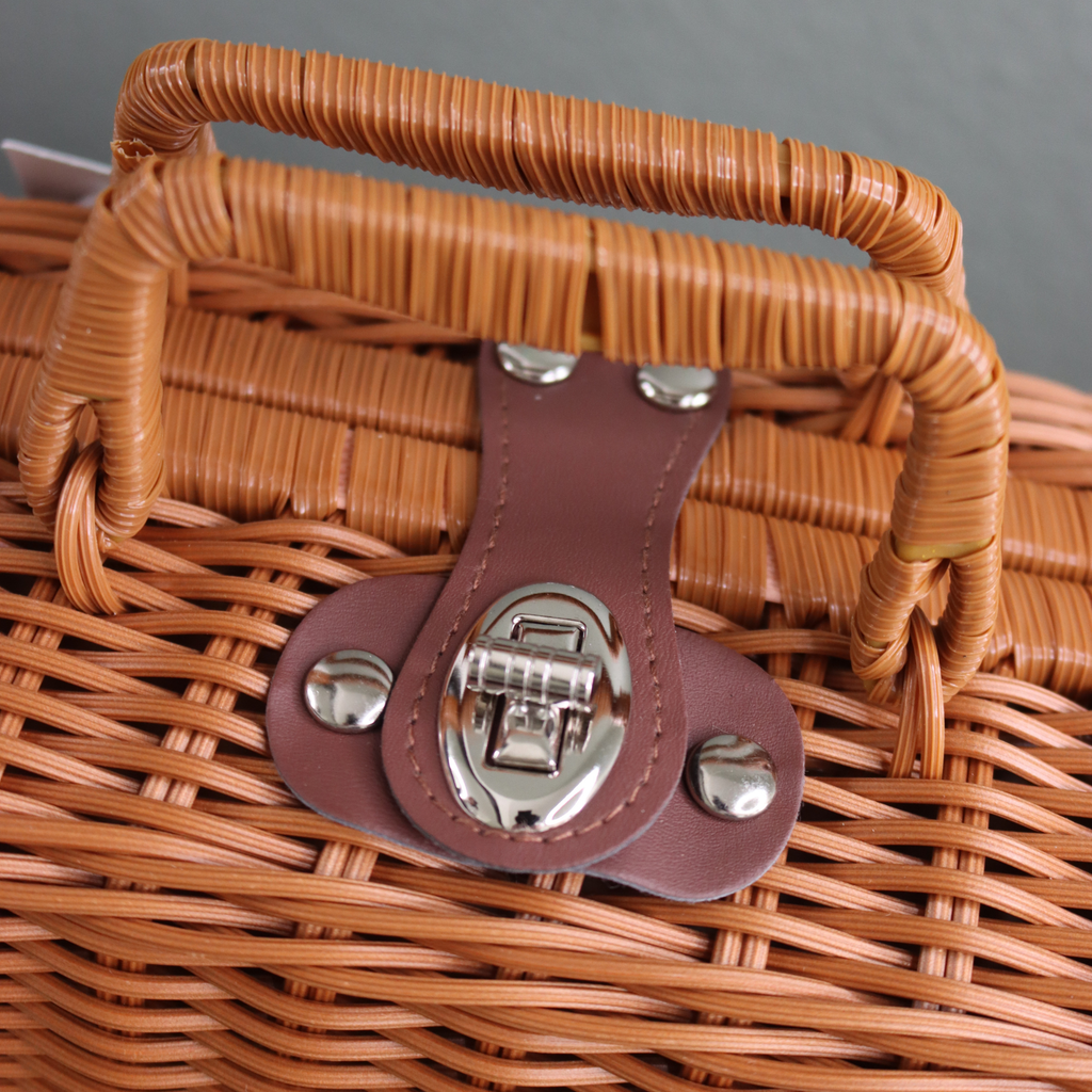 DrifWoo - Handwoven Suitcase Gift Basket, Empty Gift Basket - Brown Big Basket