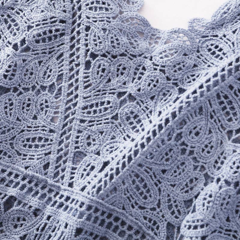 Funkyrel® Atzbranding Limited - Solid Color Crochet Lace Hollow Camisole Top - WHITE / AVERAGE