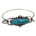 Lunar Deer - Turquoise Stone Rope Bangle Bracelet