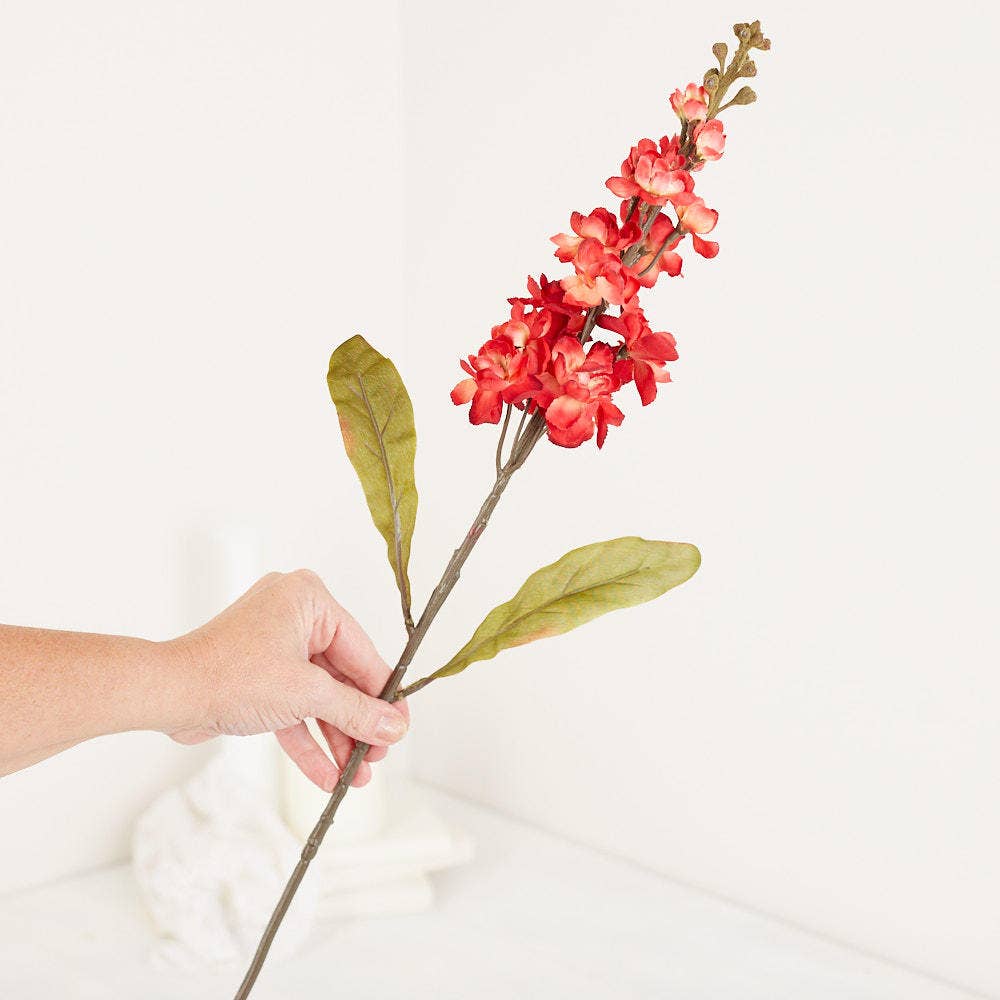 Factory Direct Craft - 26" Artificial Red Delphinium Flower Stem